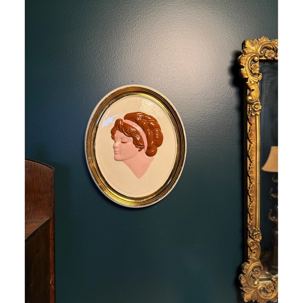 Vintage Duncan‎ Ceramic Lady Wall Plaque 1975